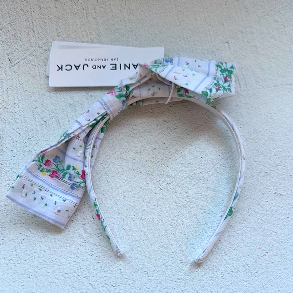 Janie and Jack Floral Bow Headband - Picture 3 of 5